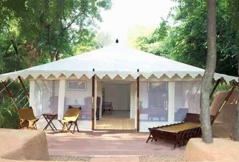 Two Conical Tent Front View