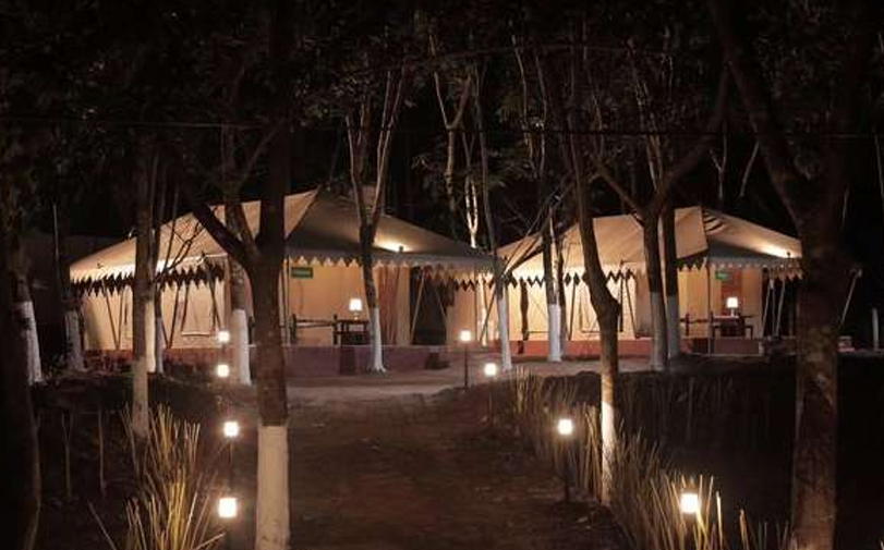 Two Conical Tent Front View