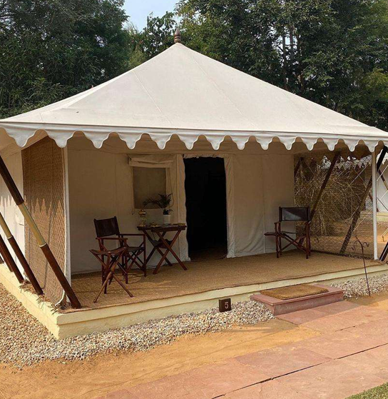 Two Conical Tent Side View